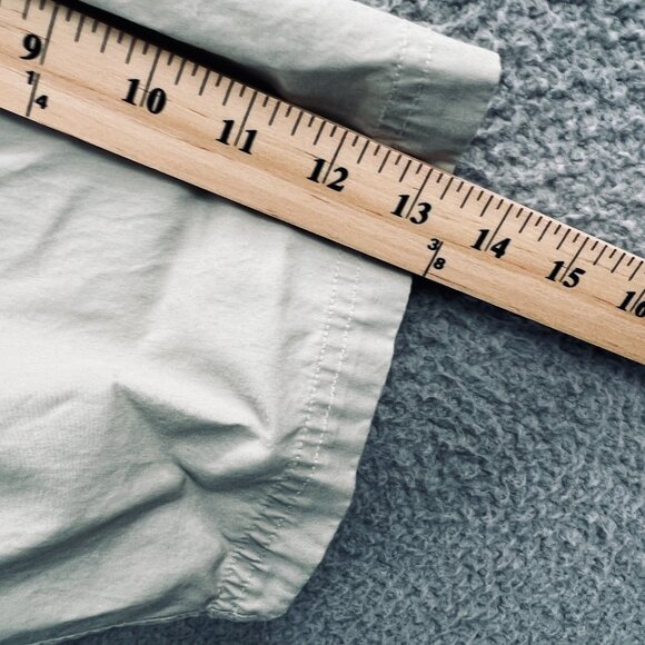 Hook Tackle Mens Shirt Medium Tan 100% Cotton Button Front Fishing Vented - Picture 9 of 10